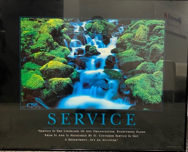 Lot # 4.9 Motivational Poster, Service