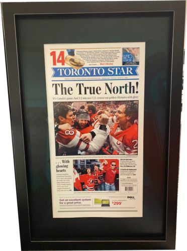 Lot # 6.18 Toronto Star Front Page Print March 1st, 2010 “The True North!” Vancouver Olympics