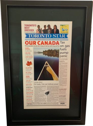 Lot # 6.19 Toronto Star Front Page Print July 1st, 2010 “Our Canada”