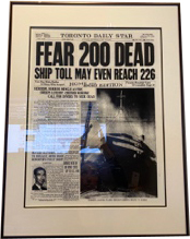 Image for Lot # 21.1 Toronto Star Daily “Fear 200 Dead” September 17th, 1949