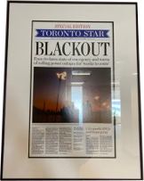 Lot # 21.5 Toronto Star “Blackout” Friday August 15th 2003