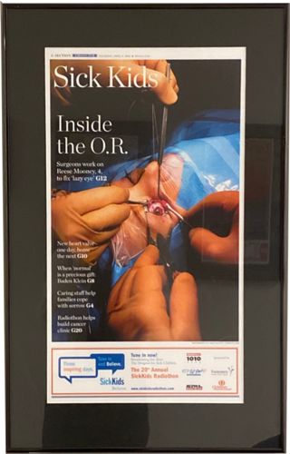 Lot # 23.1 Toronto Star Thursday April 6th 2006 Sick Kids “Inside the O.R.”