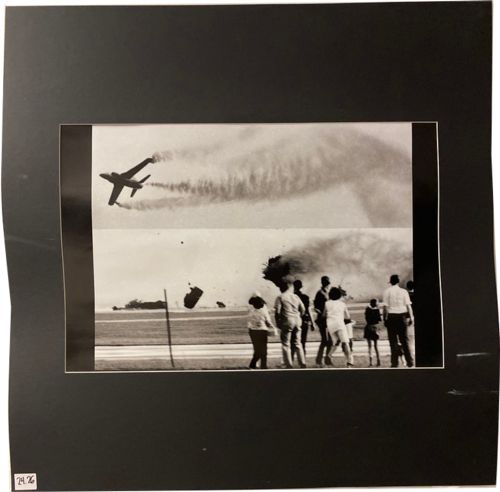 Lot # 24.26 1966 Spot News – Norman James, Blue Angel jet crashing during the CNE show.