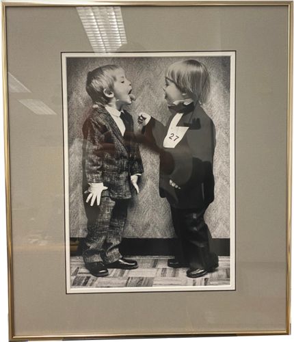 Lot #29.9 Photo by Record Photographer - Children comparing tongues