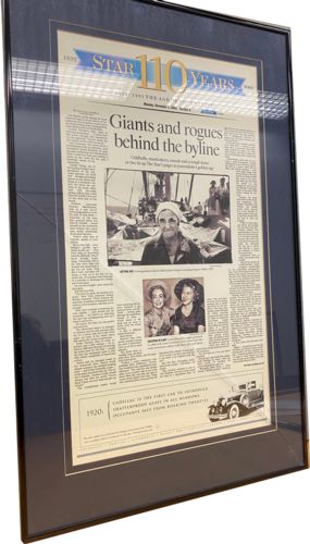 Lot # 44.0 Print of page - Headline “Giants and Rogues Behing the byline”