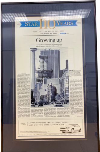 Lot # 44.3 Print of Page Star 110 Years November 10th, 2002 1982-1991 The Age of Business Headline “Growing Up”