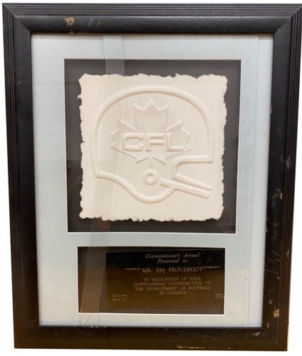 Lot# 45.1 Commissioner’s Award for the Contribution to the development of Football in Canada