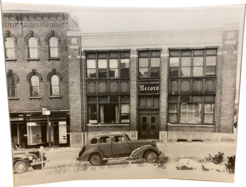 Lot # 54.10 Black and White image On thick plastic 1940s/50s at The Record