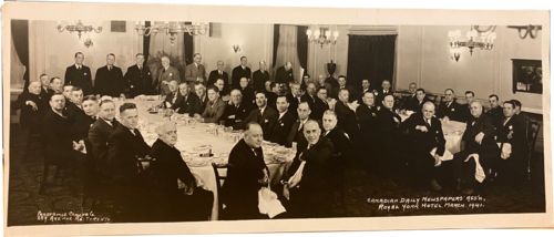 Lot # 54.4 Black and White Photograph Canadian Daily Newspaper Association 1941 Royal York Hotel