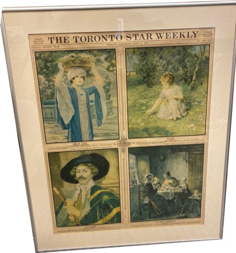 Lot # 55.0 Color Gravure Section. Depicting artworks by A D’Ambrose, De Hoog, Herbert Carmichael, and S. Glucllich