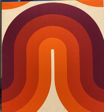 Lot #13.1 60s/70s 4 toned orange/burnt orange Abstract Pattern