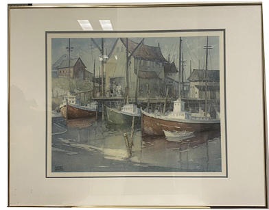 Lot#14.10 Garnet Hazard Harbour Scene Print