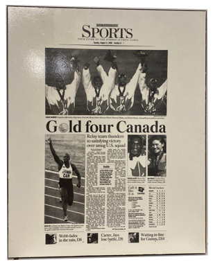 Lot #8.14 Toronto Star Sports “Gold Four Canada” Sunday August 4th, 1996