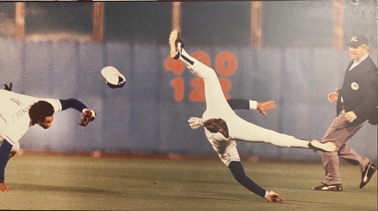 Image for Lot # 8.3 “Two Toronto Blue Jays in spectacular outfield collision” Photographed by David Cooper 1985